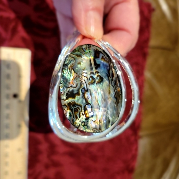 Women's lapis lazuli stone cuff bracelet - Picture 7 of 9